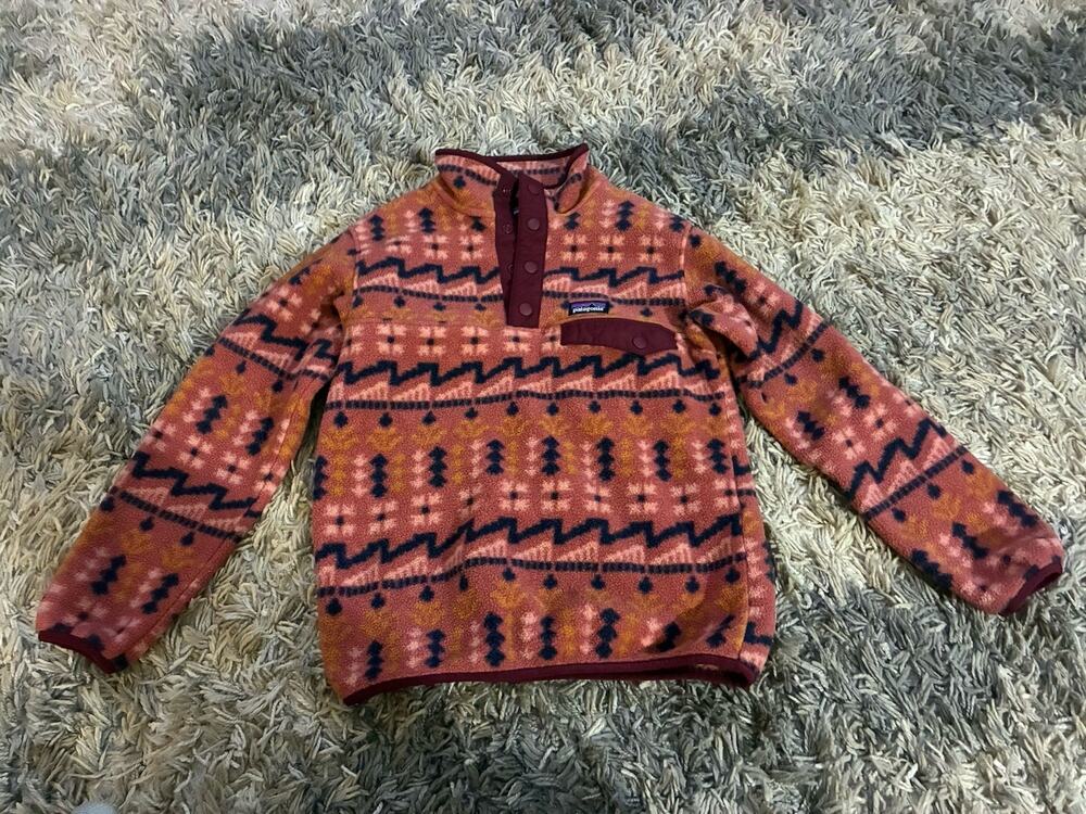 Patagonia Synchilla Kids Size Small Snap-T Fleece Pullover Jacket Aztec